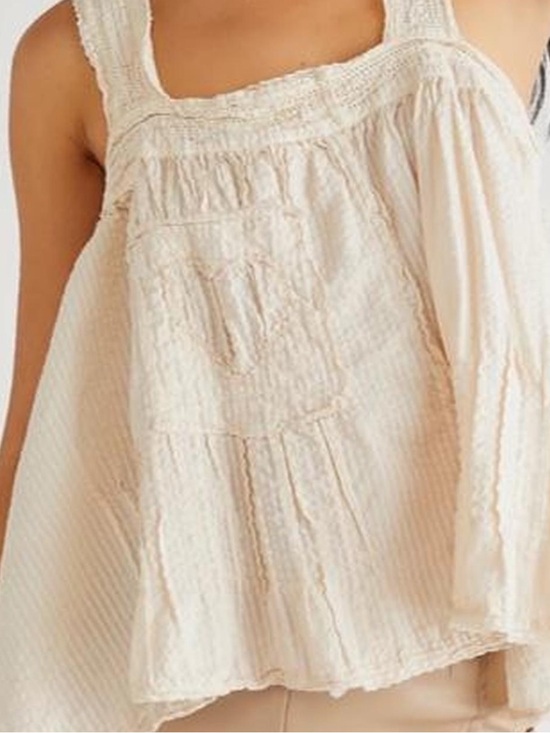 Magnolia Pearl Tops - Magnolia Pearl Miriam Amor Tank Top Lace Heart Cami OS